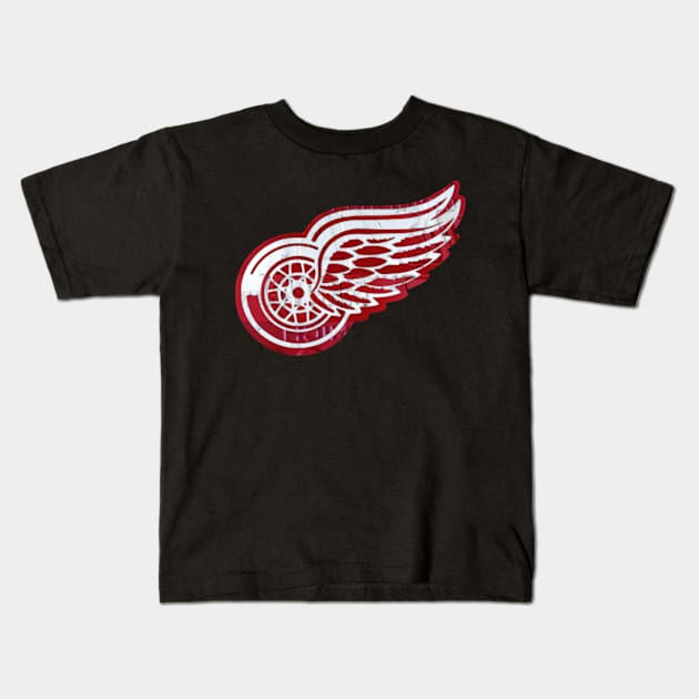 Detroit Red Wings Kids T-Shirt by Jedistudios 